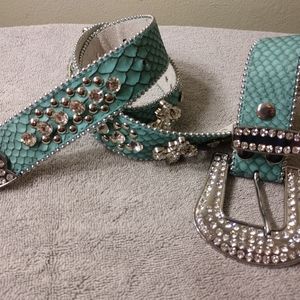 Turquoise Leather belt